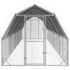 hønsegård med tag 2,5x10x2,25 m galvaniseret stål