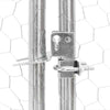 hønsegård med tag 2,5x12x2,25 m galvaniseret stål
