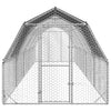 hønsegård med tag 2,5x10x2,25 m galvaniseret stål