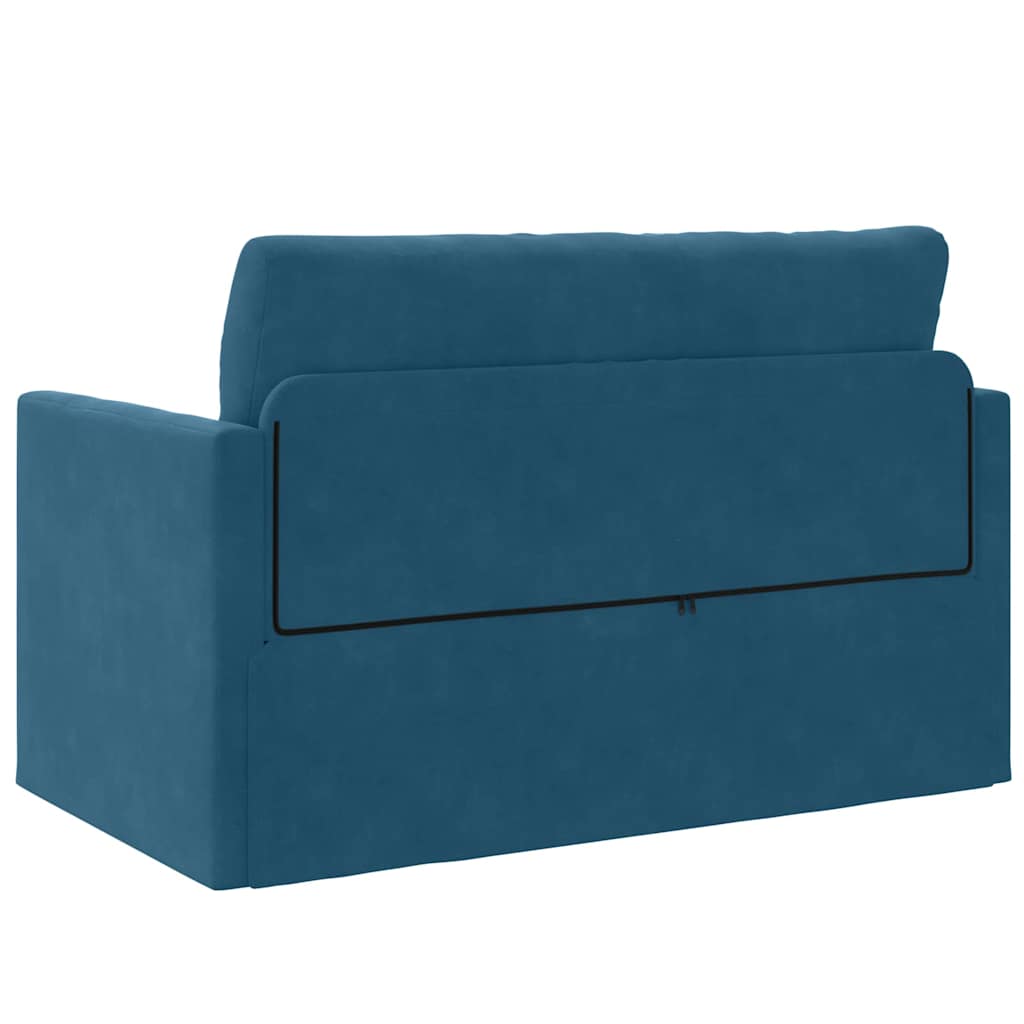 Sovesofa Blå 124 x 204 x 61 cm Fløjl