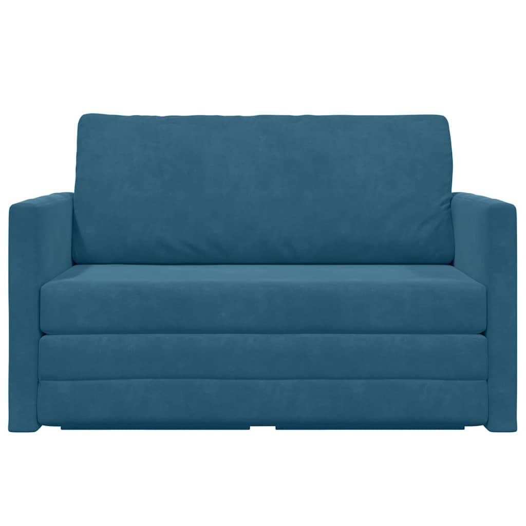 Sovesofa Blå 124 x 204 x 61 cm Fløjl