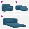 Sovesofa Blå 124 x 204 x 61 cm Fløjl