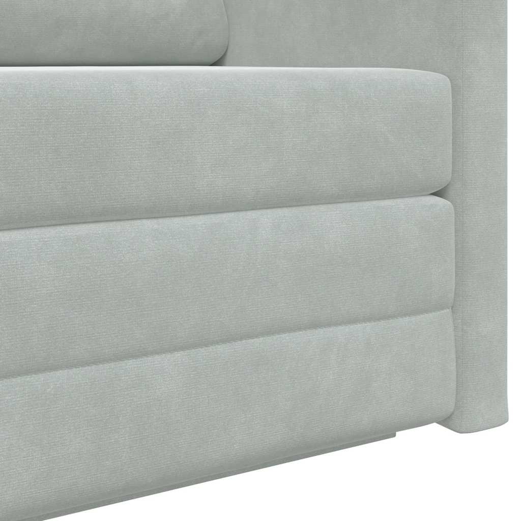 Sovesofa Lysegrå 124 x 204 x 61 cm Fløjl