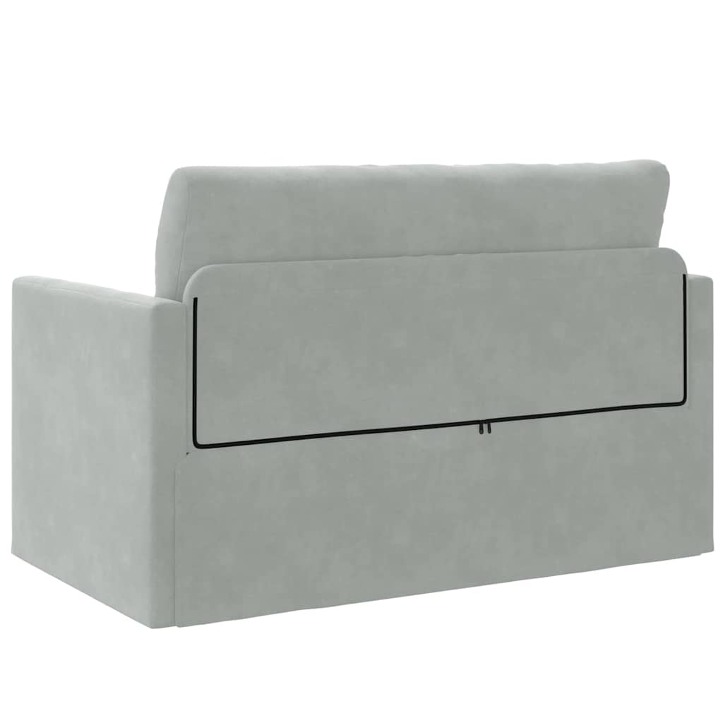 Sovesofa Lysegrå 124 x 204 x 61 cm Fløjl