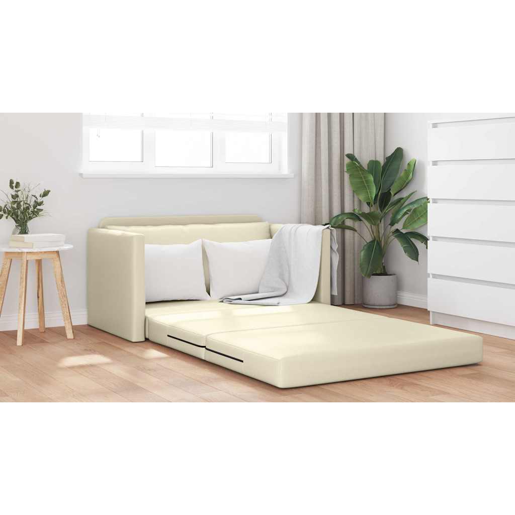 Sovesofa Creme 124 x 71 x 78 cm Kunstlæder