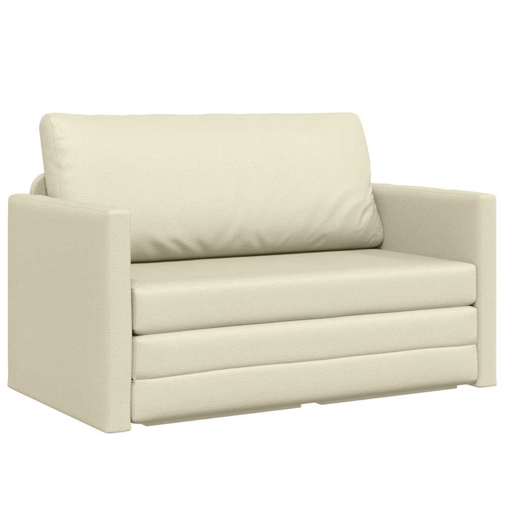 Sovesofa Creme 124 x 71 x 78 cm Kunstlæder