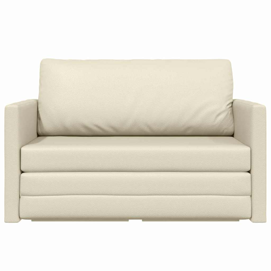 Sovesofa Creme 124 x 71 x 78 cm Kunstlæder