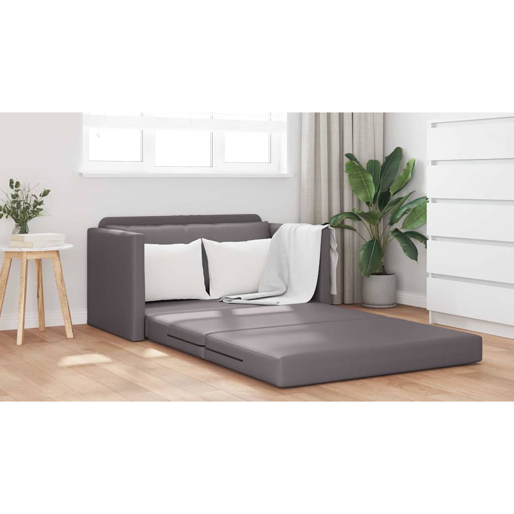 Sovesofa Grå 124 x 71 x 78 cm Kunstlæder