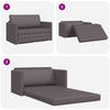 Sovesofa Grå 124 x 71 x 78 cm Kunstlæder
