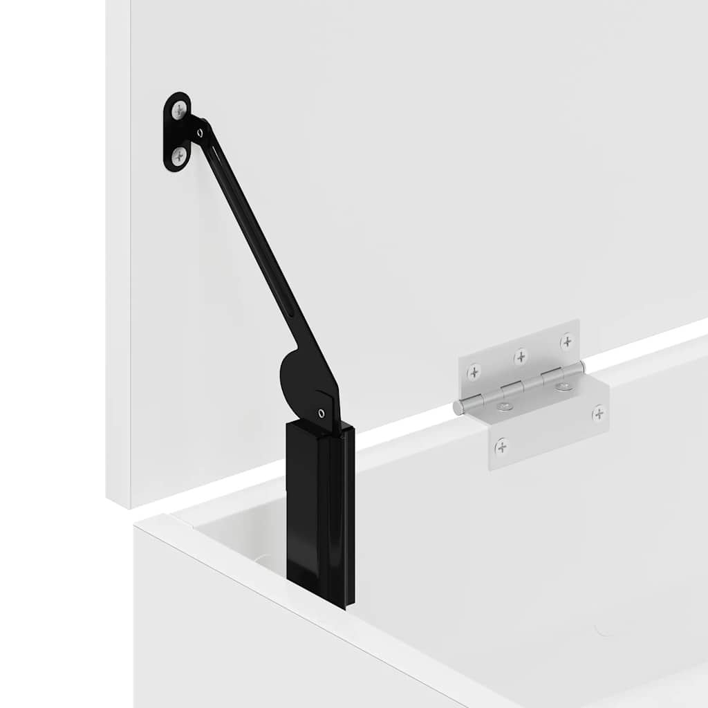 skobænk 102x30,5x45 cm konstrueret træ hvid