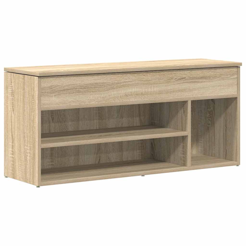 skobænk 102x30,5x45 cm konstrueret træ sonoma-eg