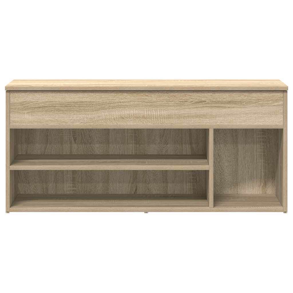 skobænk 102x30,5x45 cm konstrueret træ sonoma-eg