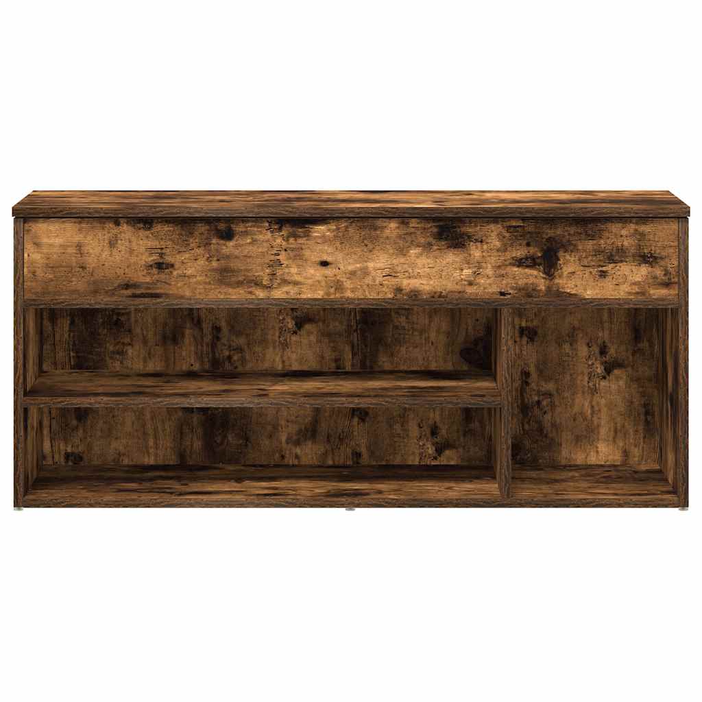 skobænk 102x30,5x45 cm konstrueret træ røget egetræsfarve