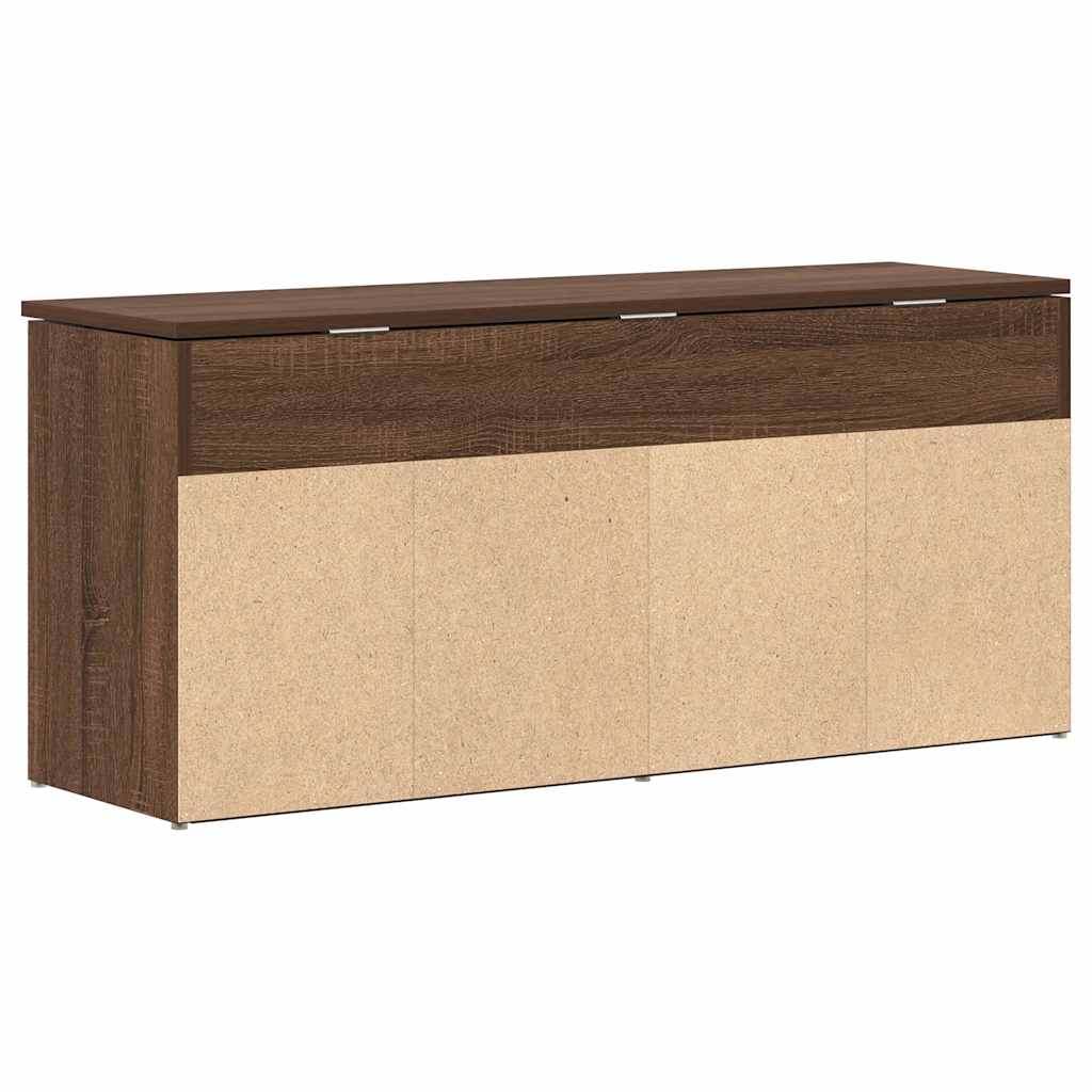 skobænk 102x30,5x45 cm konstrueret træ brun egetræsfarve