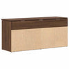 skobænk 102x30,5x45 cm konstrueret træ brun egetræsfarve