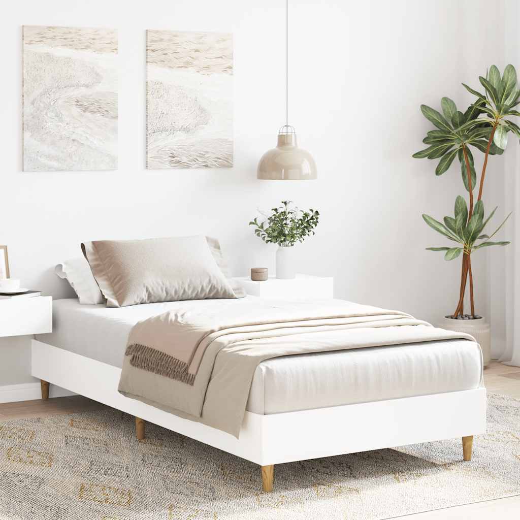 sengeramme uden madras 90x200 cm konstrueret træ hvid