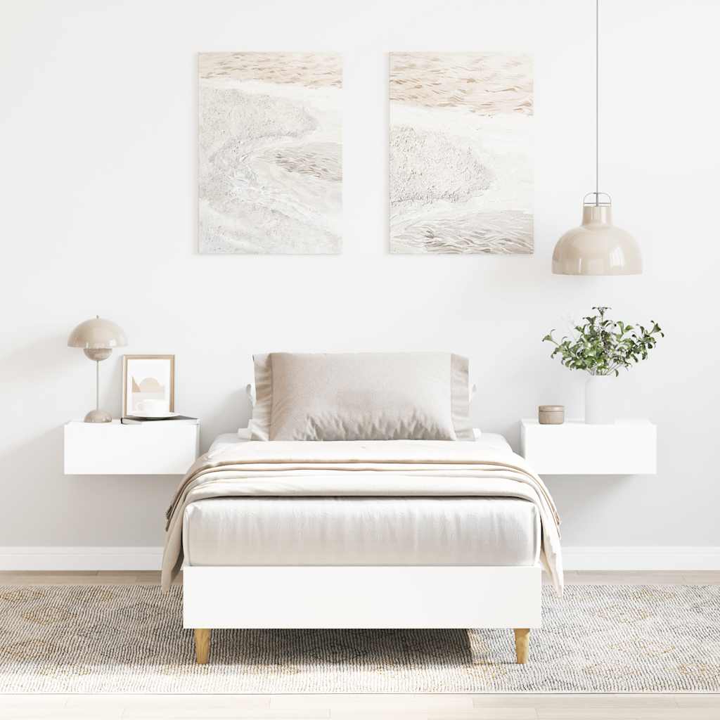 sengeramme uden madras 90x200 cm konstrueret træ hvid