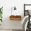 væghængt natbord 40x32x15 cm konstrueret træ gammelt træ-look - Flotthjem