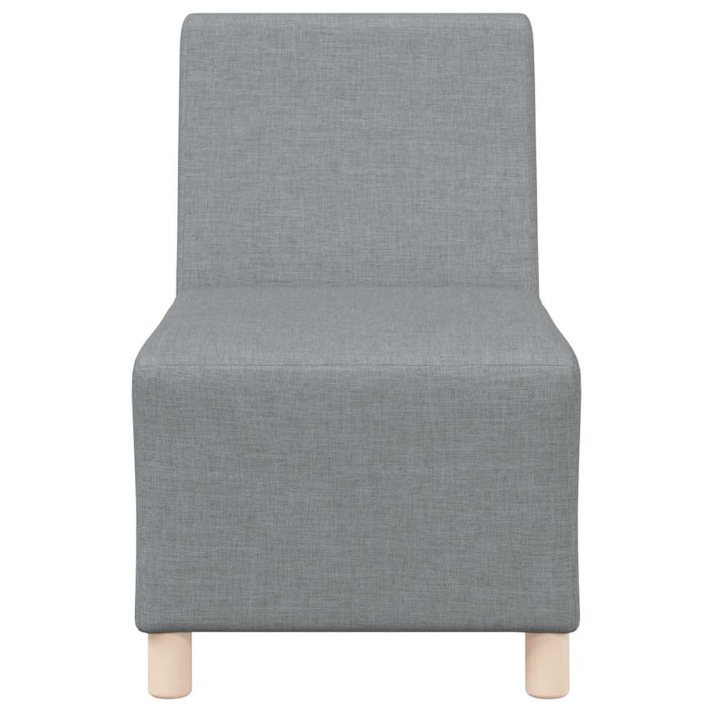 modulær sofa uden armlæn lysegrå 55 cm stof