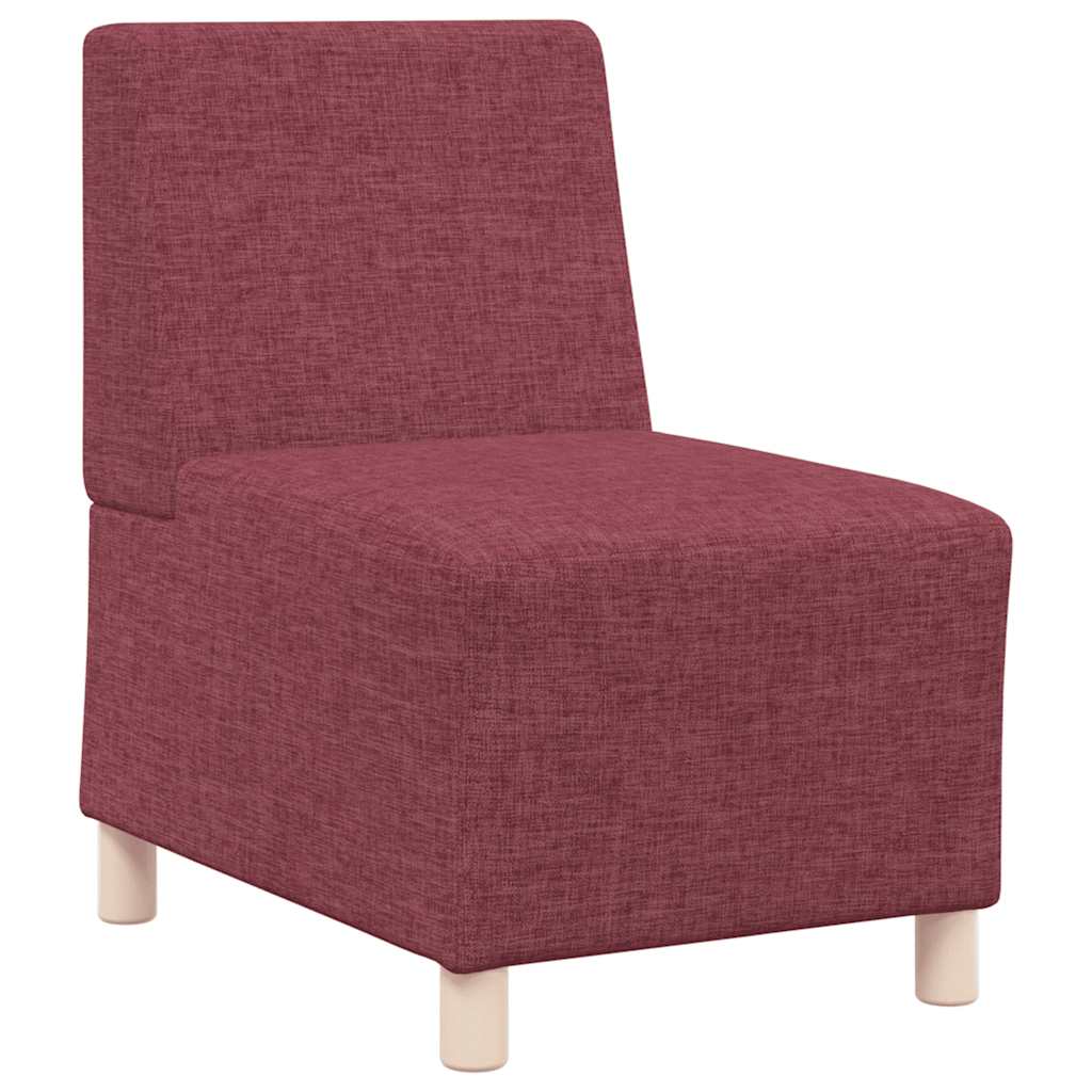 modulær sofa uden armlæn vinrød 55 cm stof