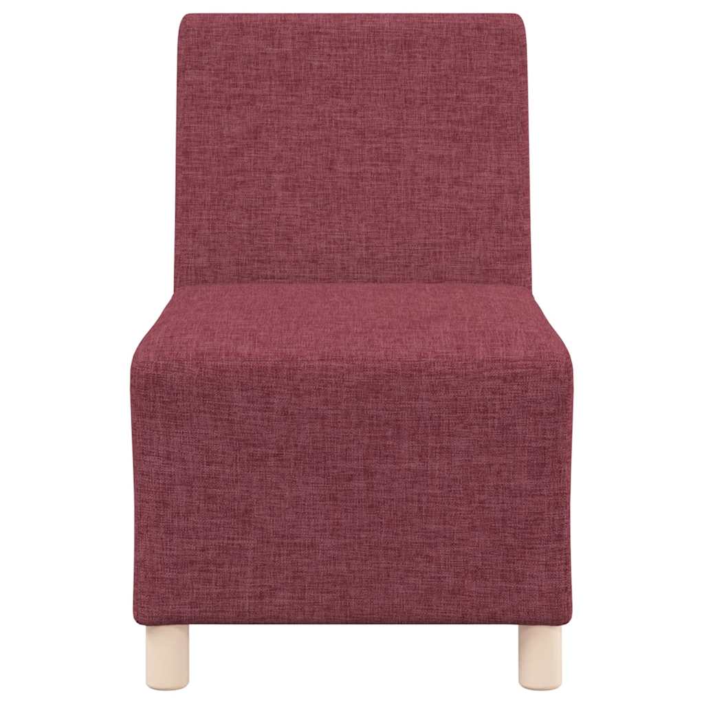 modulær sofa uden armlæn vinrød 55 cm stof