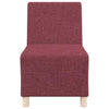 modulær sofa uden armlæn vinrød 55 cm stof