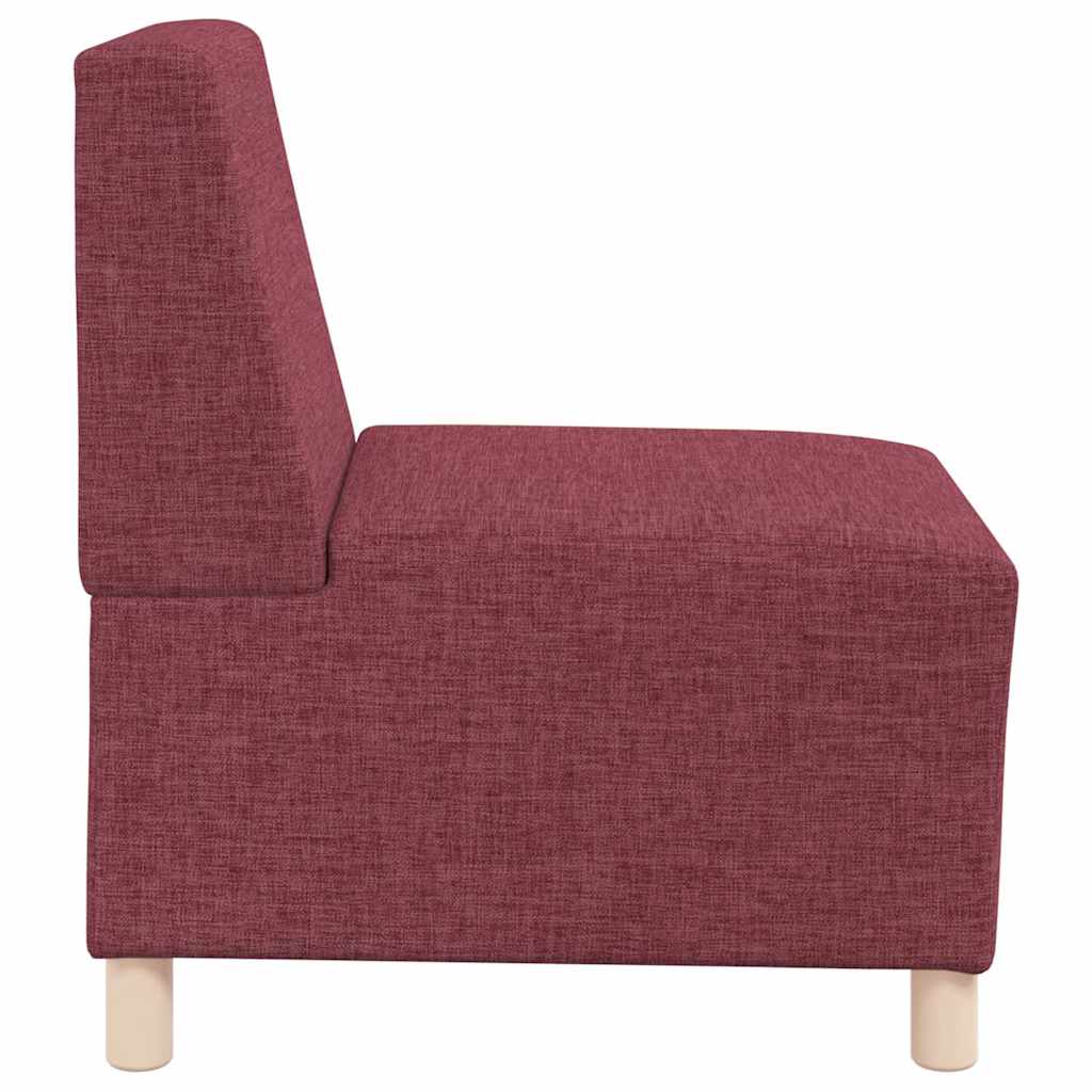 modulær sofa uden armlæn vinrød 55 cm stof