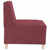 modulær sofa uden armlæn vinrød 55 cm stof