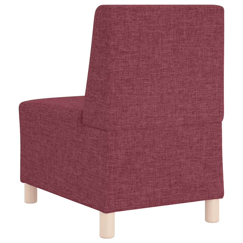 modulær sofa uden armlæn vinrød 55 cm stof