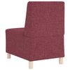 modulær sofa uden armlæn vinrød 55 cm stof