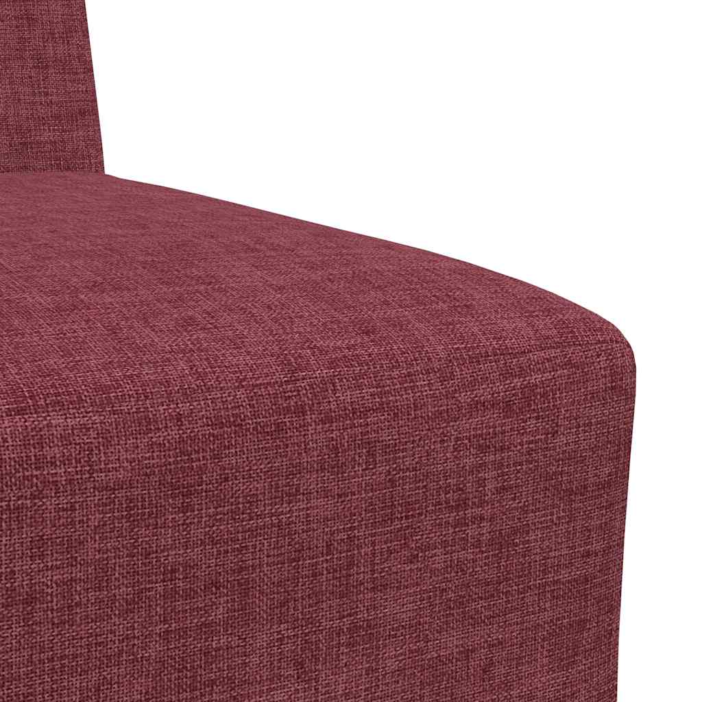 modulær sofa uden armlæn vinrød 55 cm stof