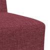 modulær sofa uden armlæn vinrød 55 cm stof