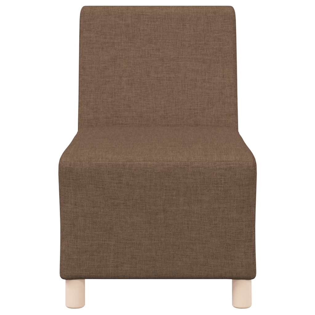 modulær sofa uden armlæn brun 55 cm stof