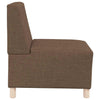 modulær sofa uden armlæn brun 55 cm stof