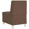 modulær sofa uden armlæn brun 55 cm stof