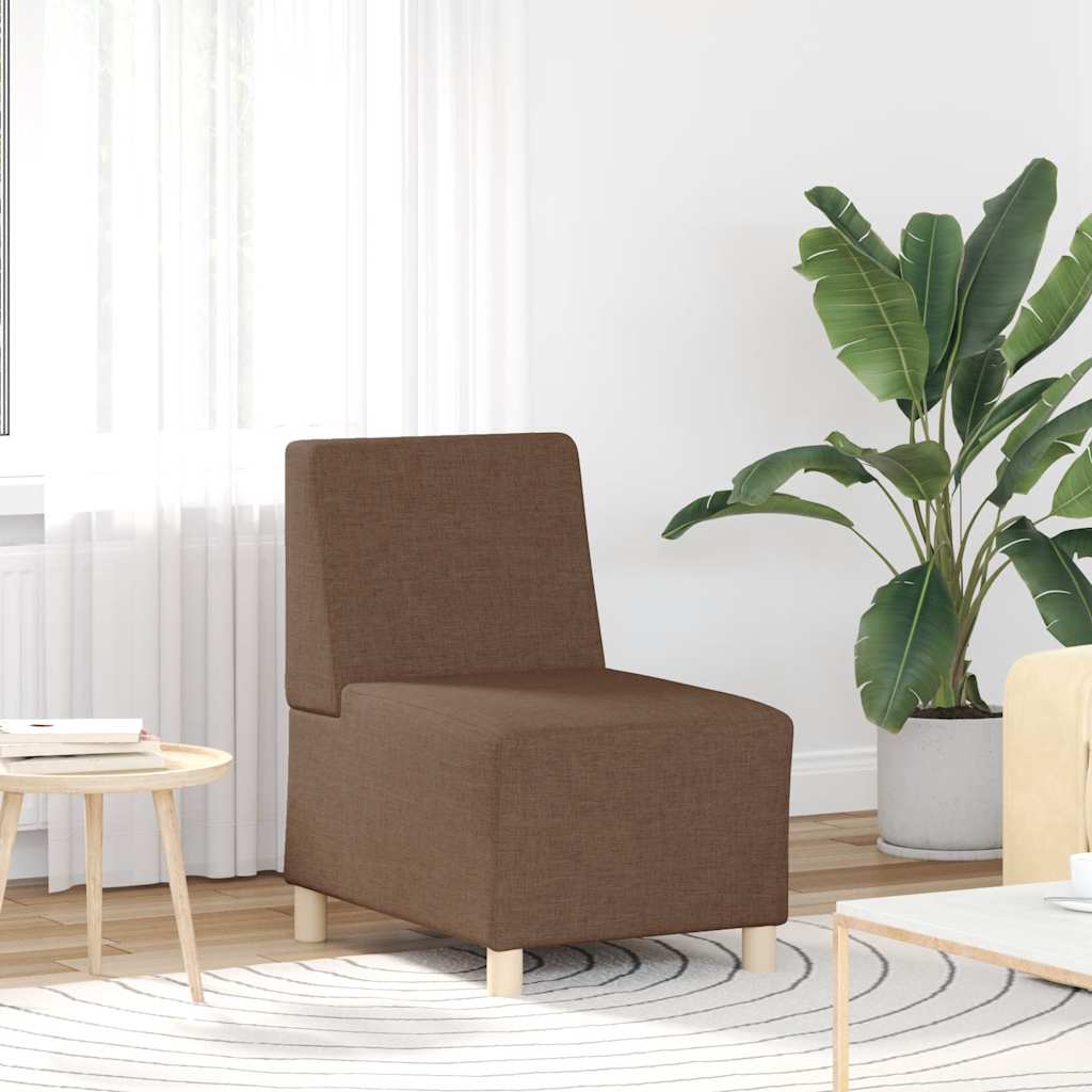 modulær sofa uden armlæn brun 55 cm stof