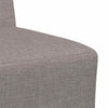 modulær sofa uden armlæn taupe 55 cm stof