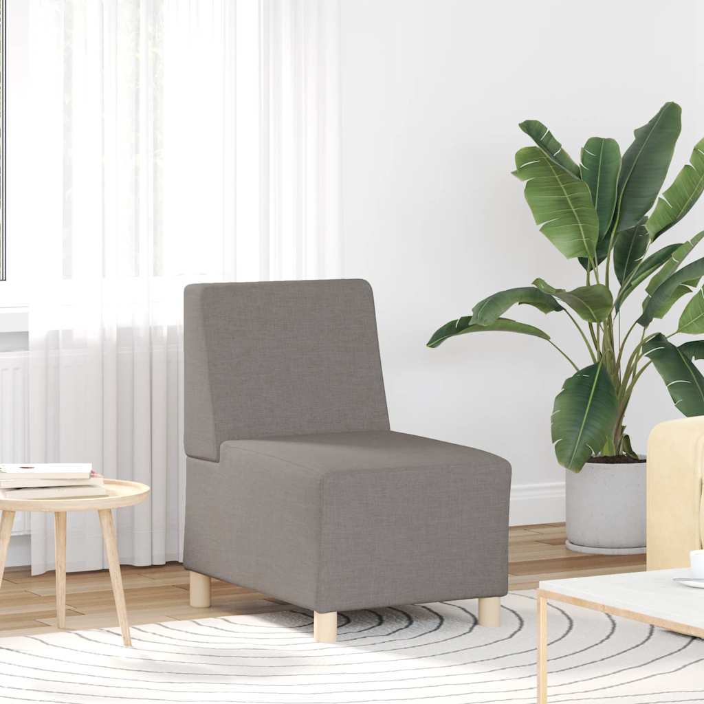 modulær sofa uden armlæn taupe 55 cm stof