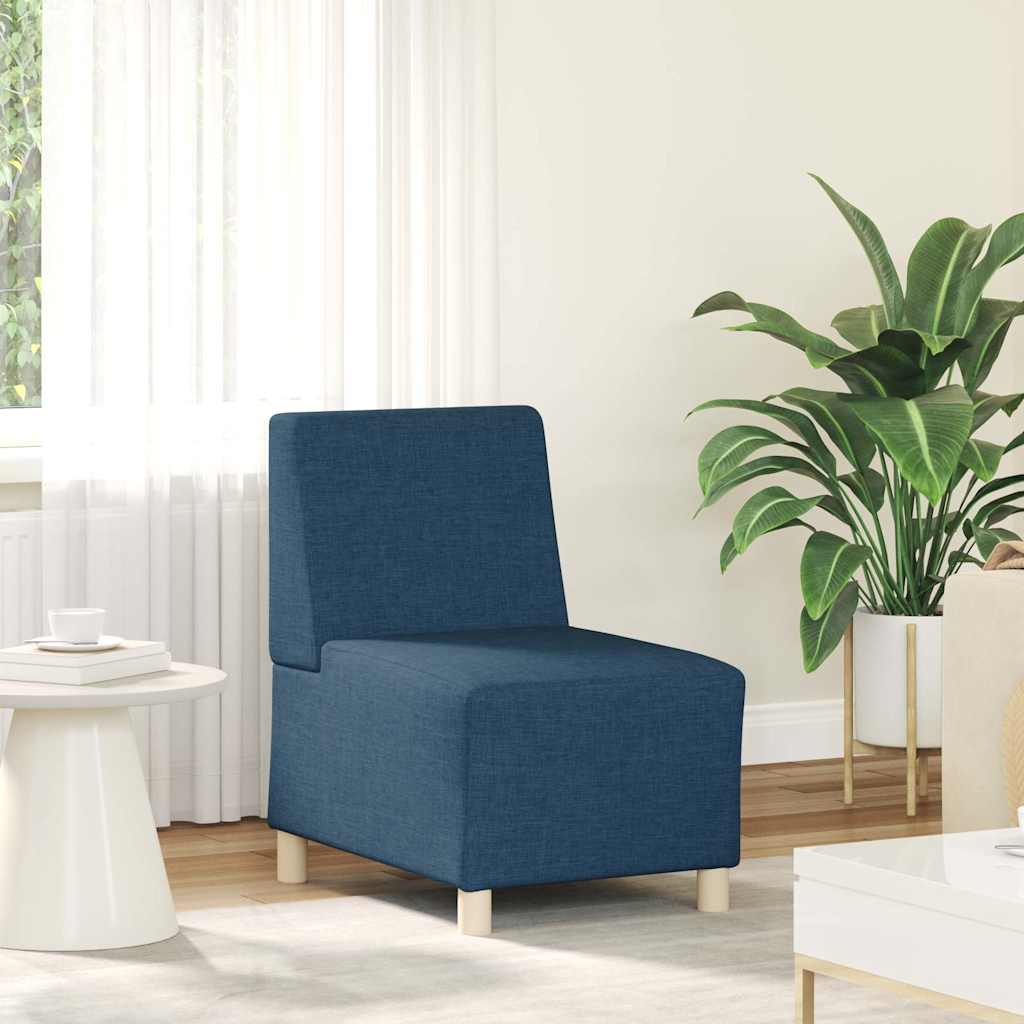 modulær sofa uden armlæn blå 55 cm stof