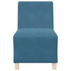modulær sofa uden armlæn blå 55 cm fløjl