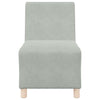 modulær sofa uden armlæn lysegrå 55 cm fløjl