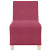 modulær sofa uden armlæn vinrød 55 cm fløjl