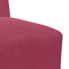 modulær sofa uden armlæn vinrød 55 cm fløjl