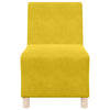 modulær sofa uden armlæn gul 55 cm fløjl