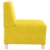 modulær sofa uden armlæn gul 55 cm fløjl