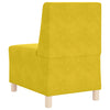 modulær sofa uden armlæn gul 55 cm fløjl