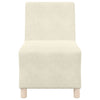 modulær sofa uden armlæn cremefarvet 55 cm fløjl