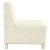 modulær sofa uden armlæn cremefarvet 55 cm fløjl