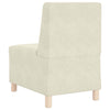 modulær sofa uden armlæn cremefarvet 55 cm fløjl