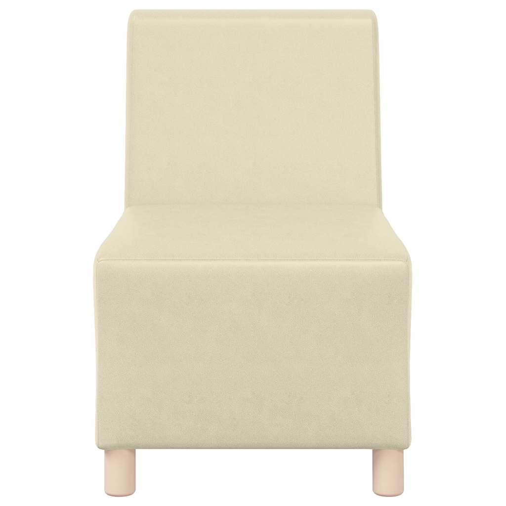 sofastol uden armlæn 55 cm kunstlæder cremefarvet